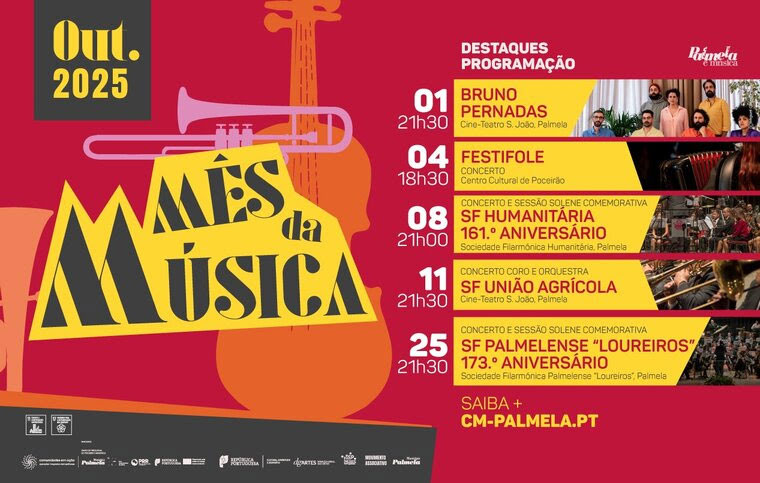 Em outubro “Palmela É (ainda mais) Música”! Conheça aqui o programa do Mês da Música 